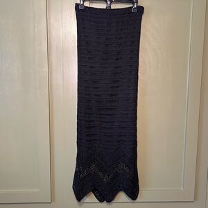 Chicos Black Crochet Skirt sz small